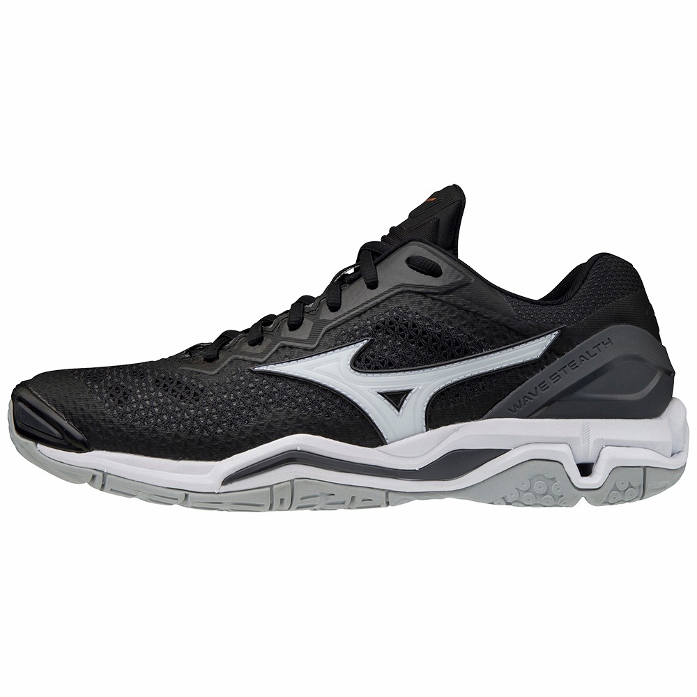 Tenis Handebol Mizuno Wave Stealth V - Mulher - Pretas/Branco - BONTX1830